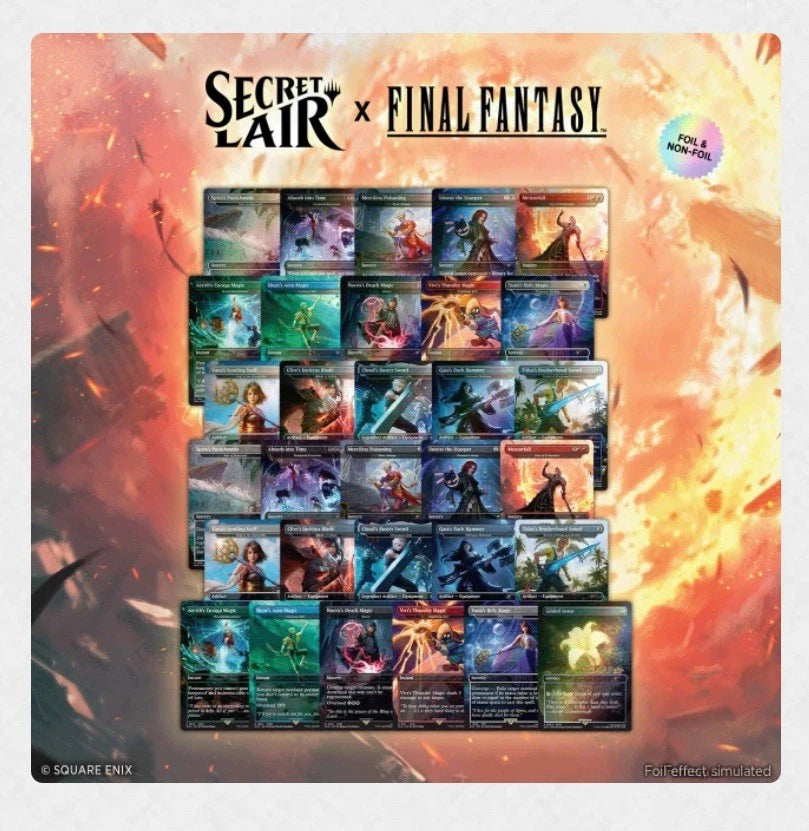 The English FINAL FANTASY Bundle Secret Lair + Foil Gilded Lotus (SEALED)